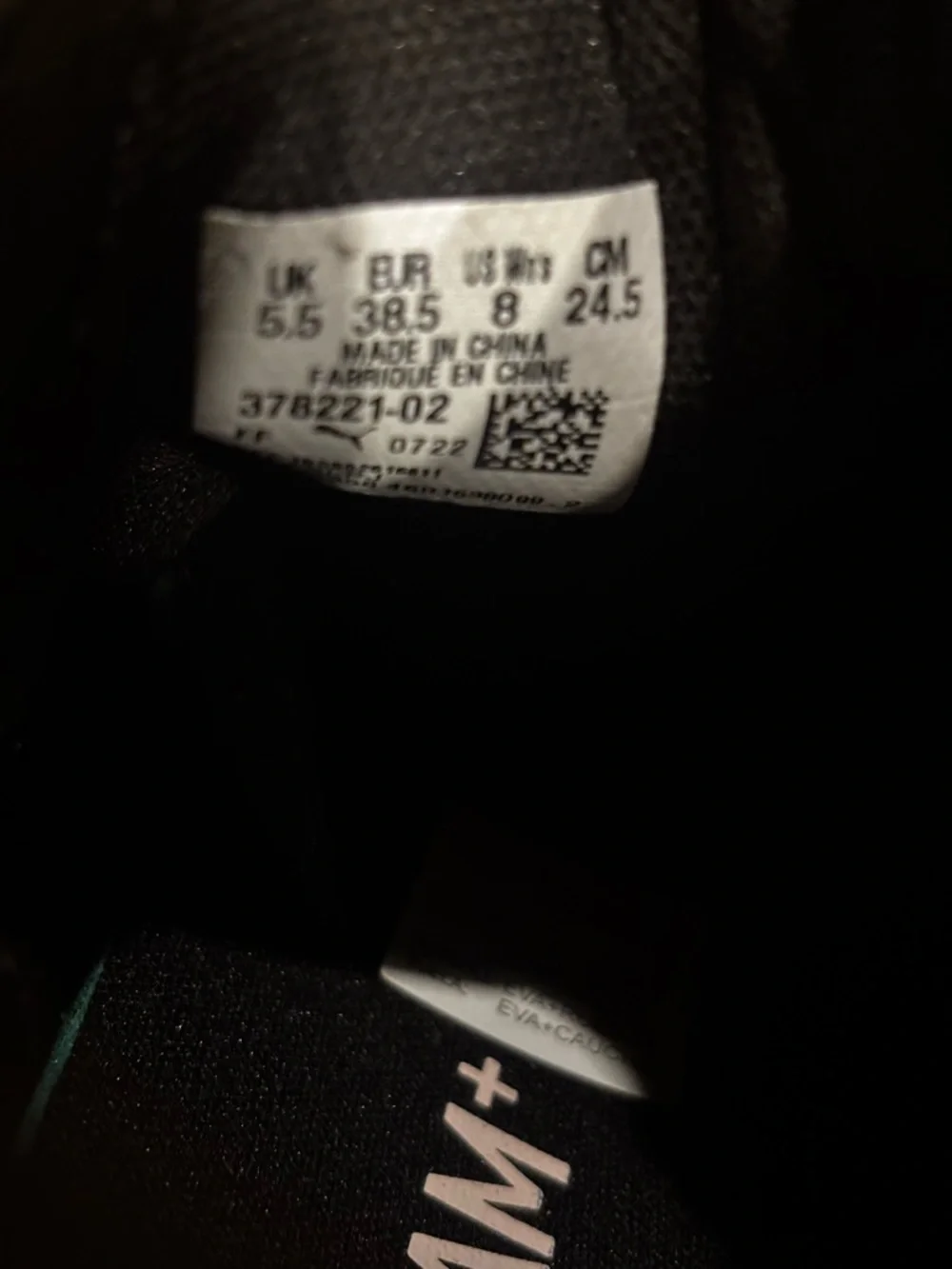 Puma Black Knit High-Top Sneakers with Speckled White Sole0931 - Picture 9 of 10